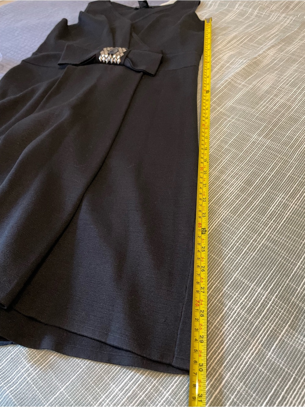 Etcetera Silk Bow and Jewel Midi Dress, Size M - Picture 6 of 6